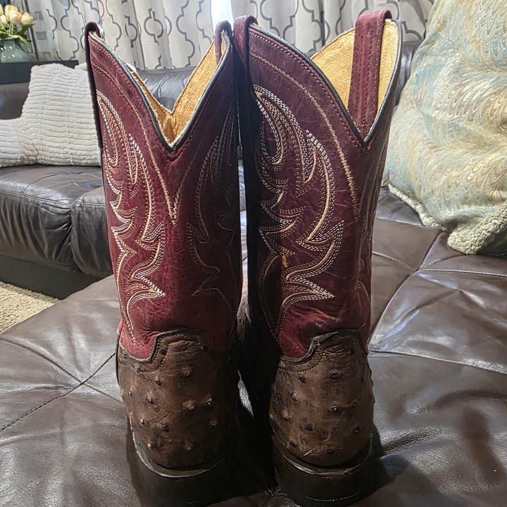 Roper Brown and Burgundy Cowboy Boots - Picture 7 of 7